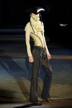 Alexander McQueen Autumn/Winter 2002 'Supercalifragilistic' Cowl Neck Ruched Top
