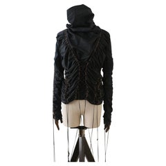 Alexander McQueen Autumn/Winter 2002 
Supercalifragilistic
 Cowl Neck Ruched Top