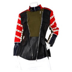 Alexander McQueen Avant-Garde Jacke mit Schößchen im Militärstil