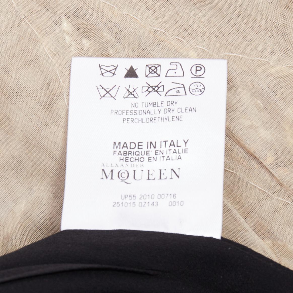 ALEXANDER MCQUEEN AW2010 Angels Demons black gold bead structural dress IT40 S For Sale 7