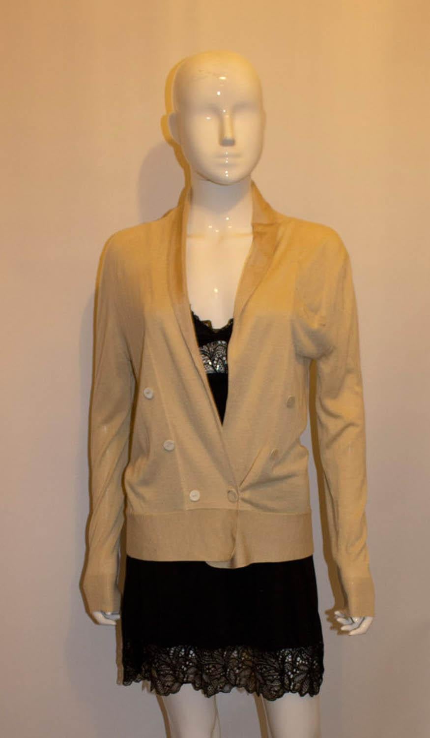 Brown Alexander McQueen Bamboo and Cashmere Cardigan For Sale
