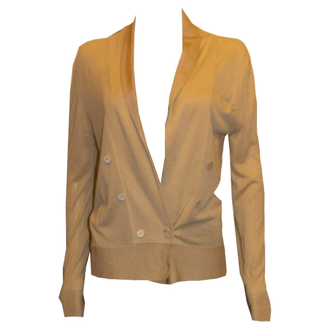 Alexander McQueen Bamboo and Cashmere Cardigan For Sale