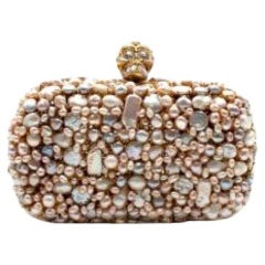 Alexander McQueen Baroque Pearl Encrusted Skull Box Clutch