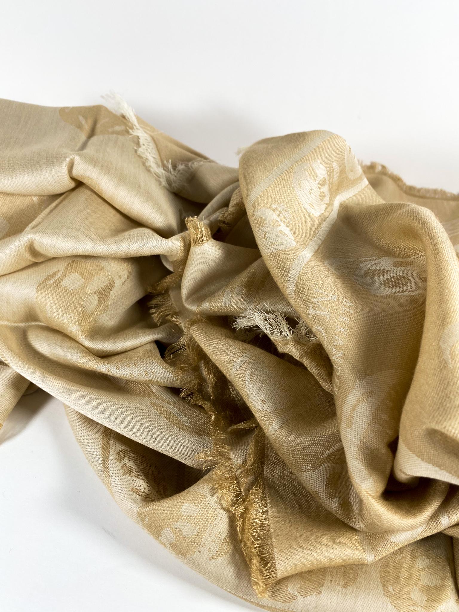 alexander mcqueen scarf beige