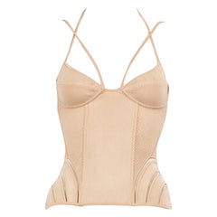 Alexander McQueen Beige Boned Tank Top Size M