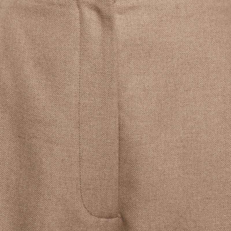 Alexander McQueen Beige Camel Hair Tapered Trousers L In Good Condition In Dubai, Al Qouz 2