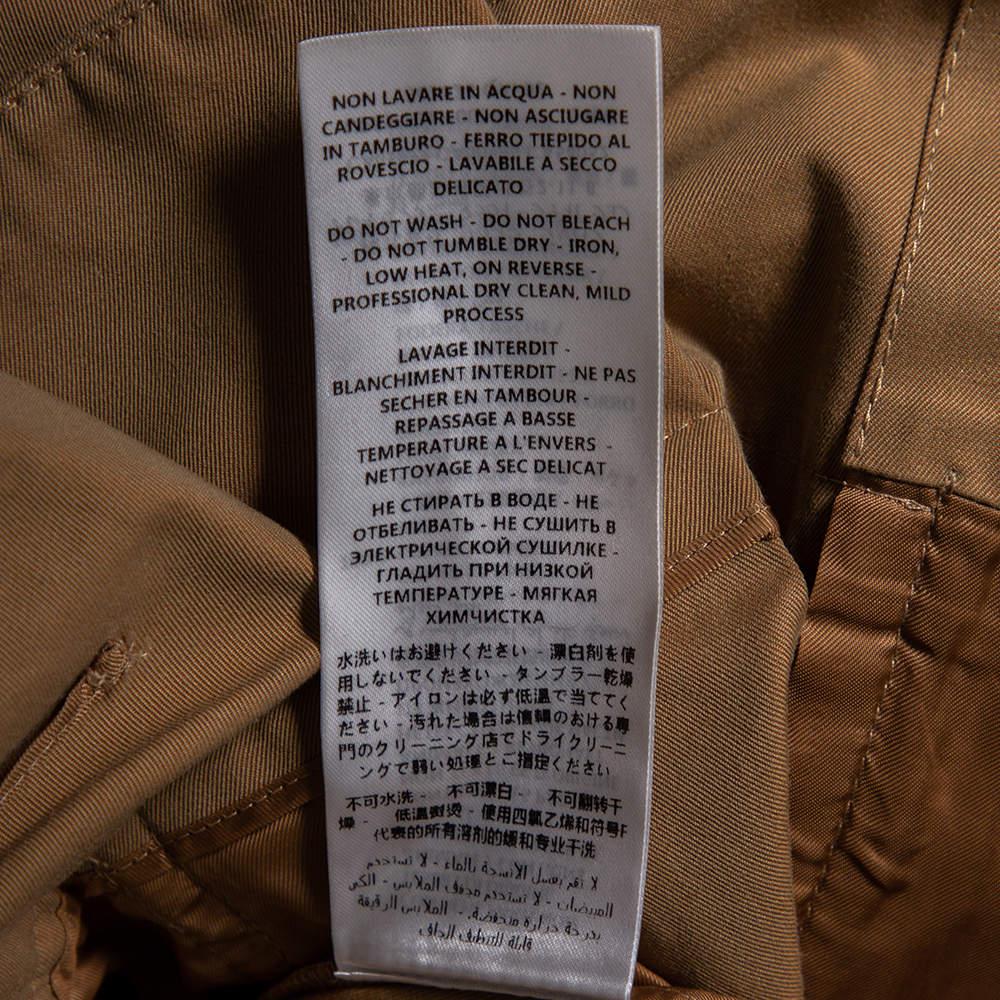 Alexander McQueen Beige Baumwoll-Papiertasche mit hoher Taille und hoher Taille XS im Angebot 3