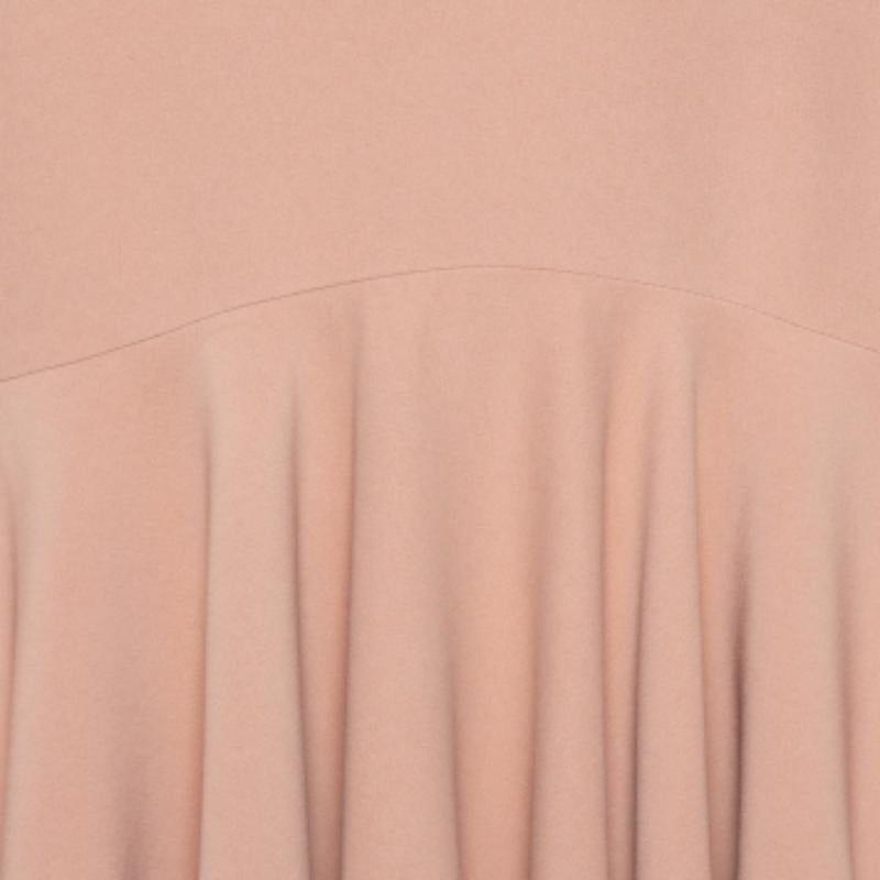 Alexander McQueen Beige Crepe Ruffle Mini Skirt S For Sale 2