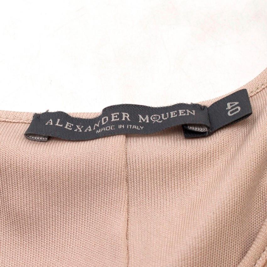 Alexander McQueen Beige Draped Asymmetric Dress US 4 1