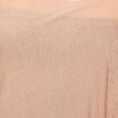 Alexander McQueen Beige Draped Knit Asymmetric Top S
