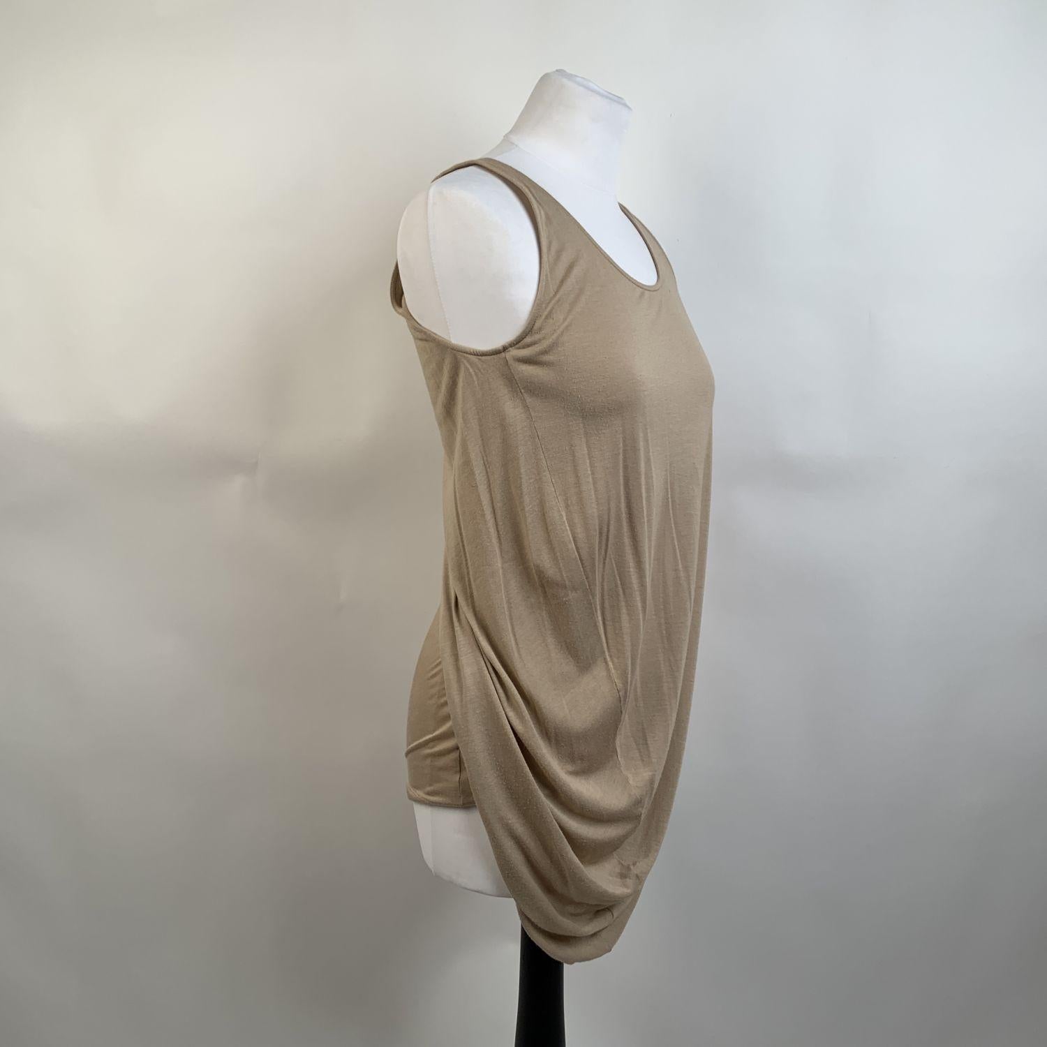 Alexander McQueen Beige Draped Sleeveless Top Size 40 In Good Condition In Rome, Rome