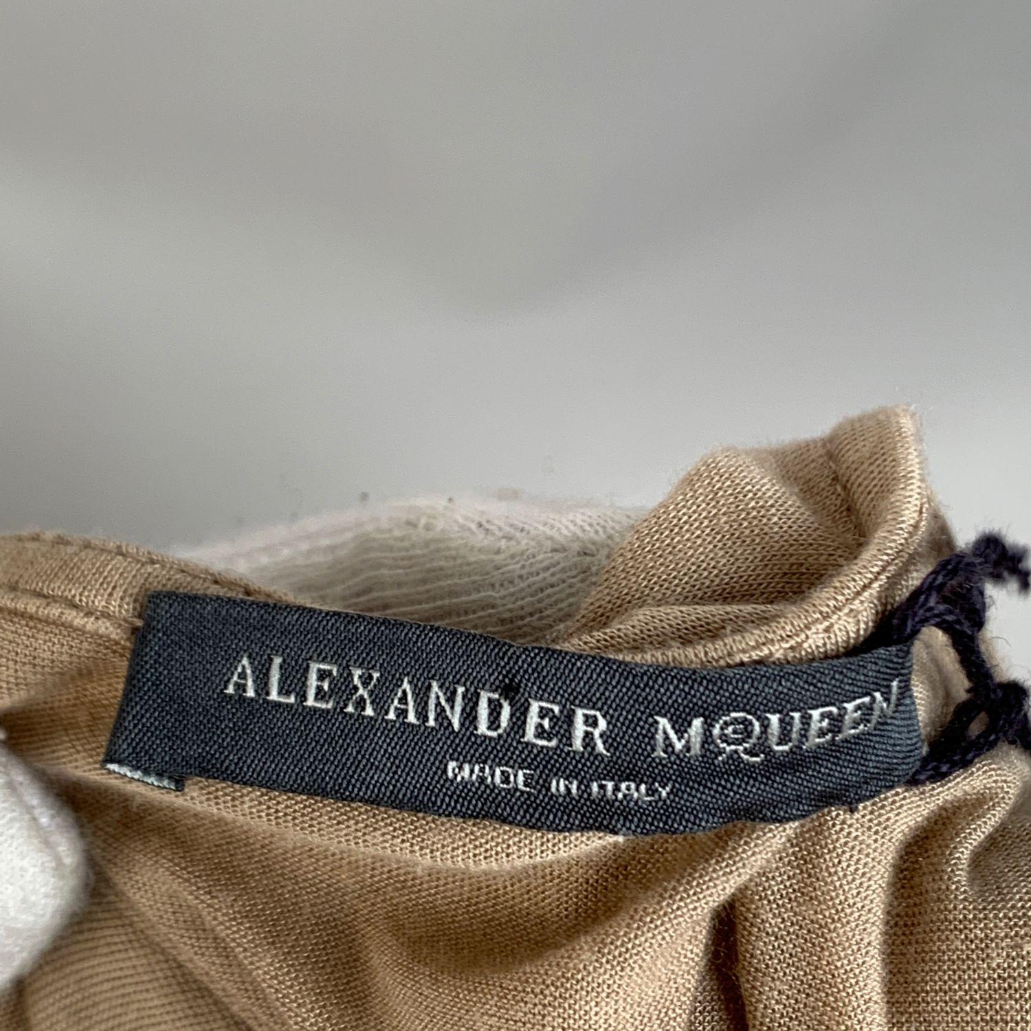 Alexander McQueen Beige Draped Sleeveless Top Size 40 1