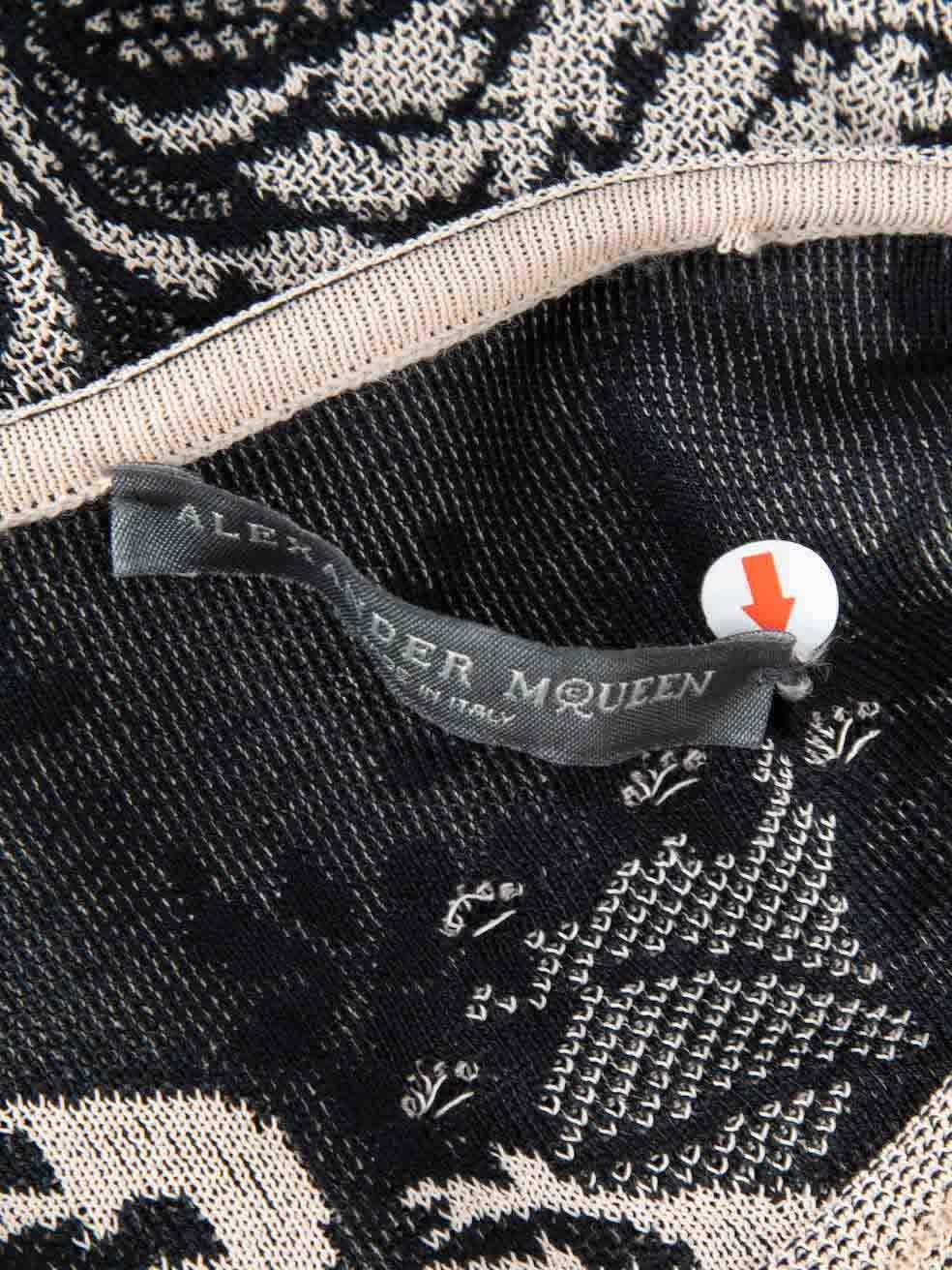 Women's Alexander McQueen Beige Knit Patterned Dress Size M