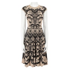 Alexander McQueen Beige Knit Patterned Dress Size M