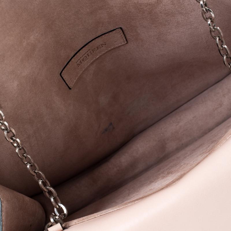 Alexander McQueen Beige Leather Heroine Chain Shoulder Bag 5