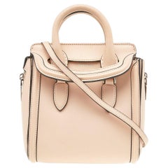 Alexander McQueen Beige Mini Heroine Tasche aus Leder