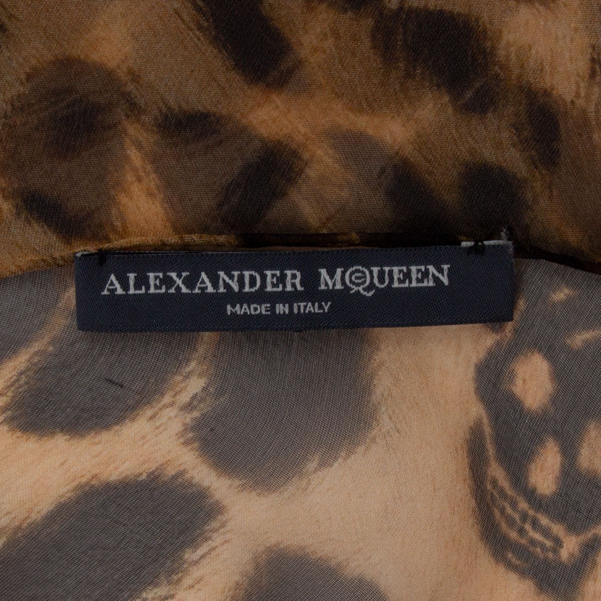 alexander mcqueen scarf leopard