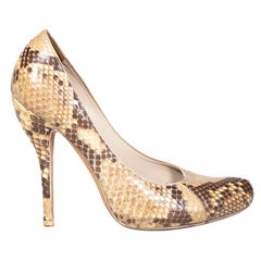 Alexander McQueen Beige Snakeskin Pumps Size IT 37