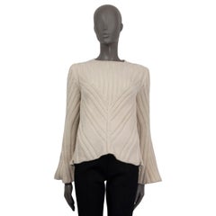 ALEXANDER MCQUEEN beige wool SIDE ZIP CHUNKY KNIT Sweater S