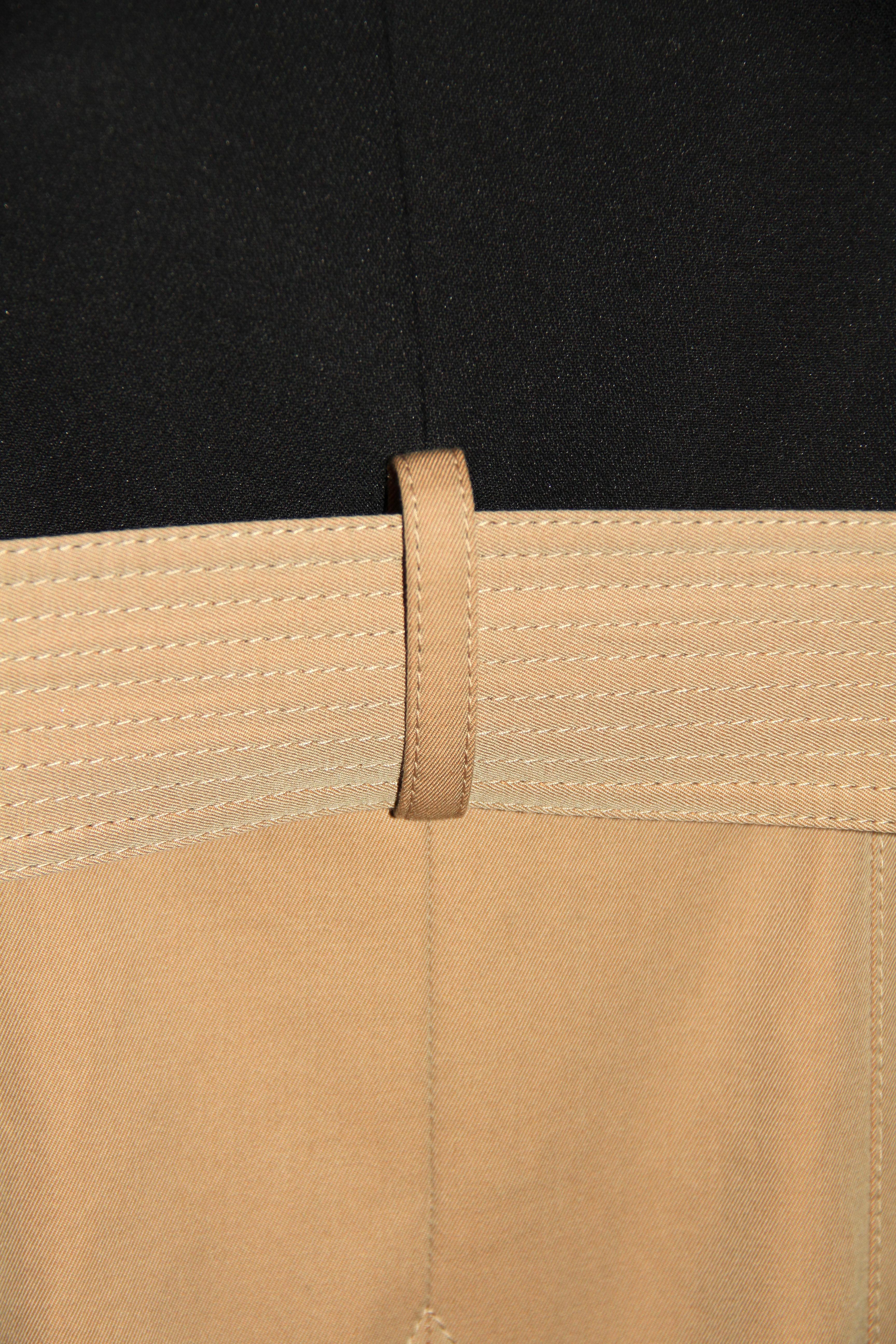 Alexander McQueen Belted Two-tone Cotton Coat 3