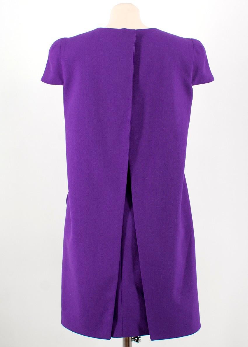 Purple Alexander McQueen Belted Wool Dress IT 38