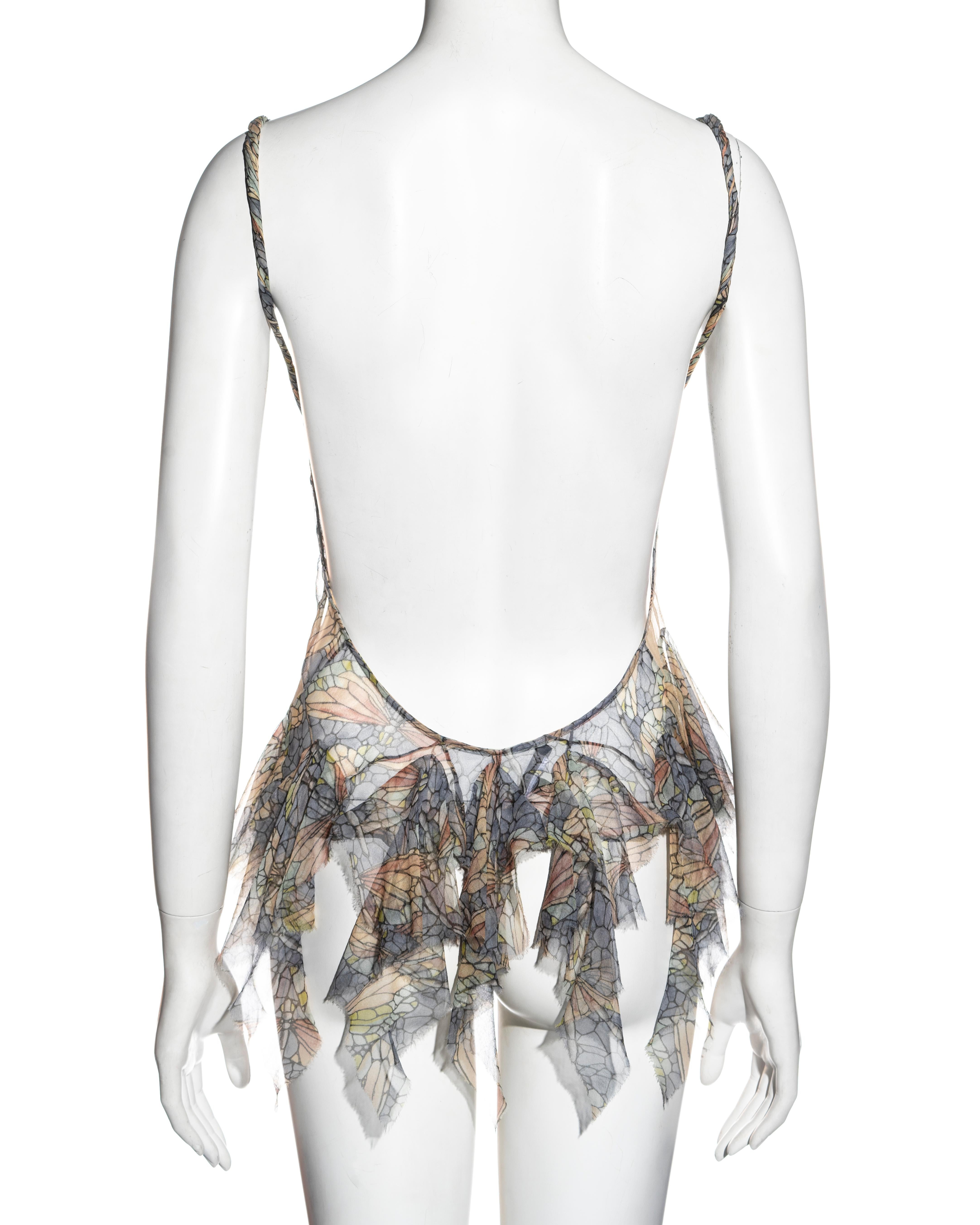 Alexander McQueen bias-cut patchwork silk top, ss 2003 4