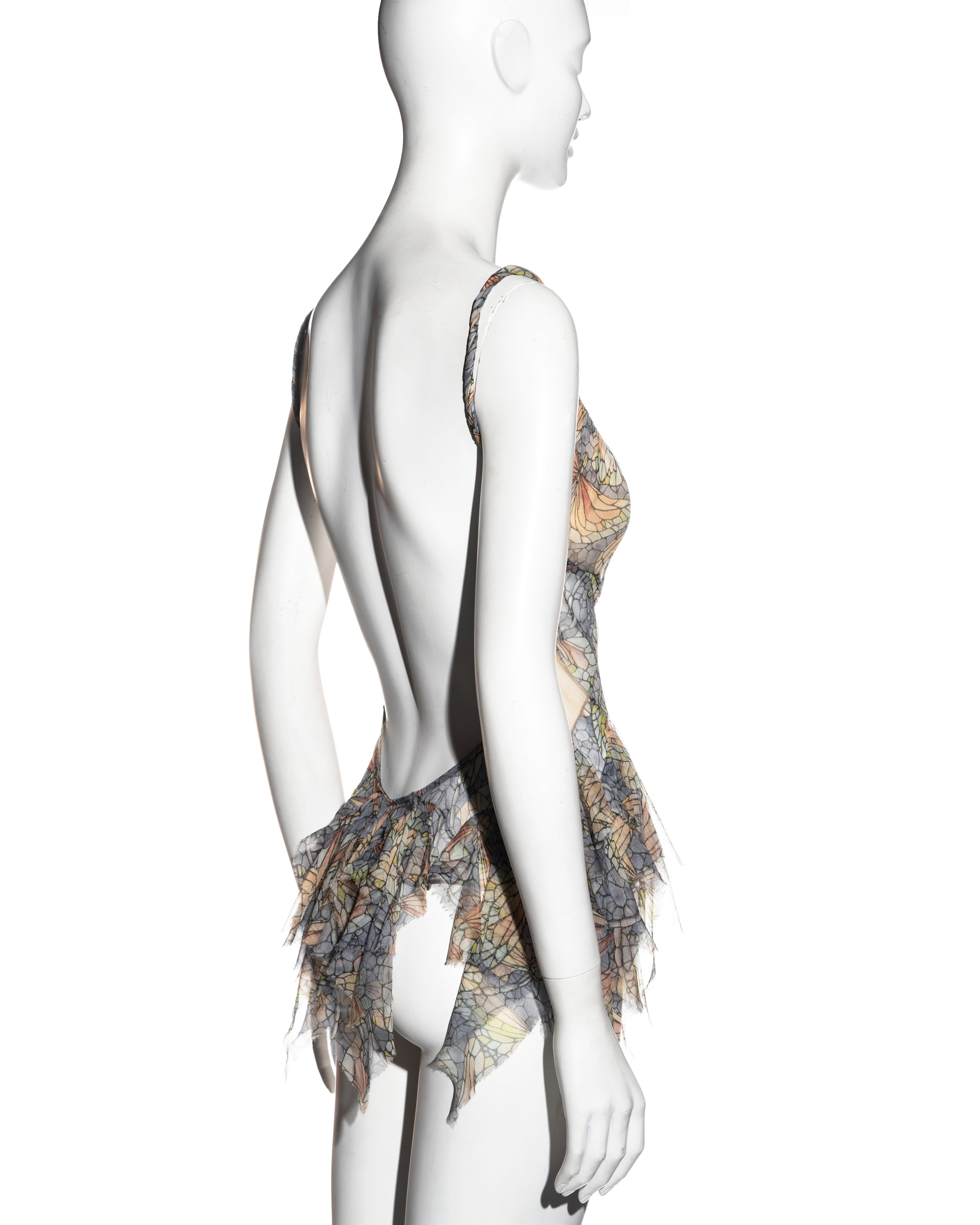 Alexander McQueen bias-cut patchwork silk top, ss 2003 2