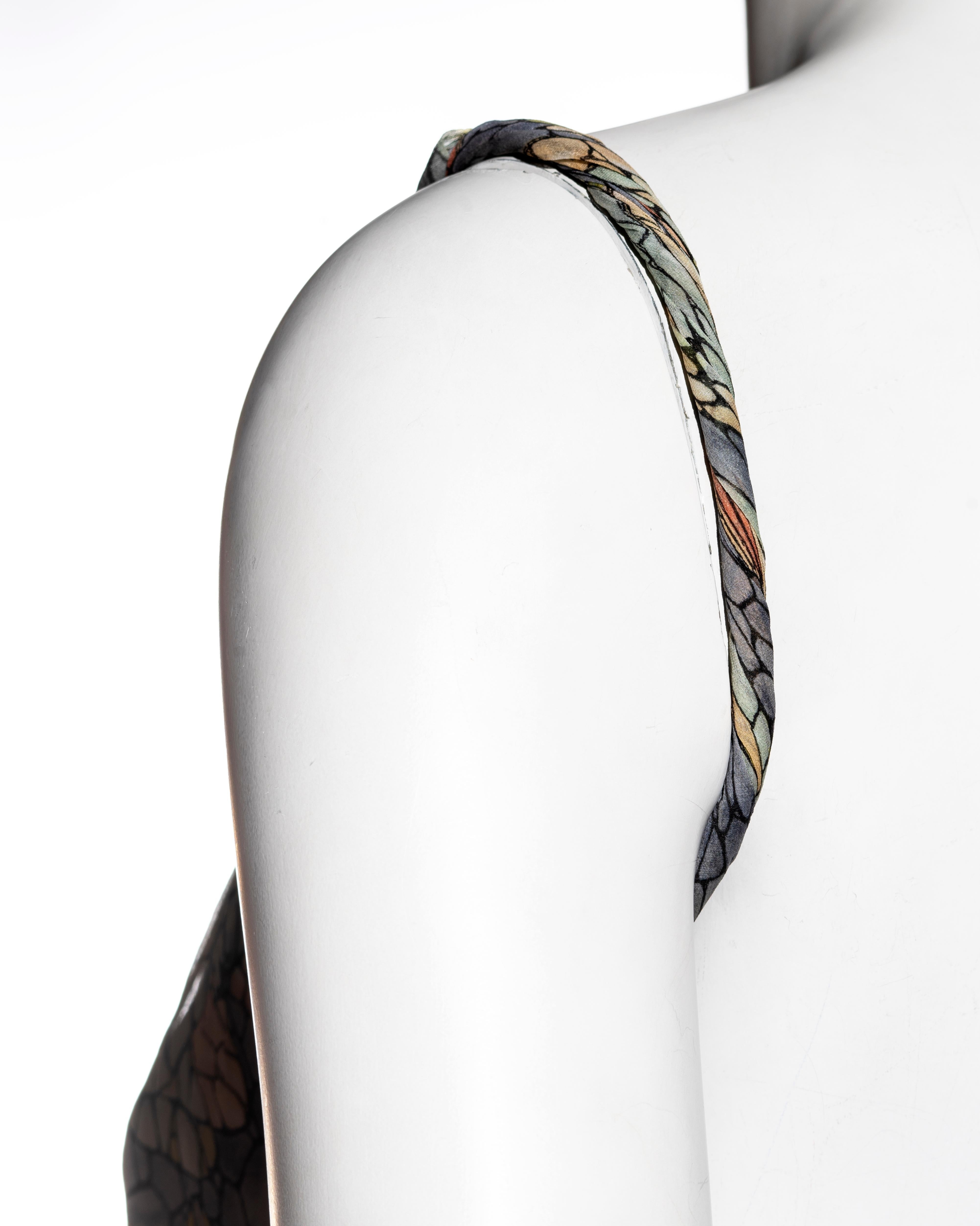 Alexander McQueen bias-cut patchwork silk top, ss 2003 3