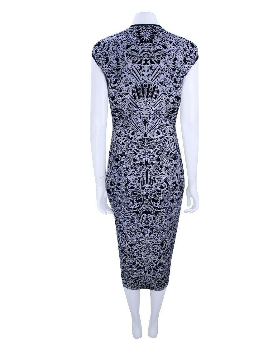 Gray ALEXANDER McQueen BICOLOR KNITTED DRESS size L
