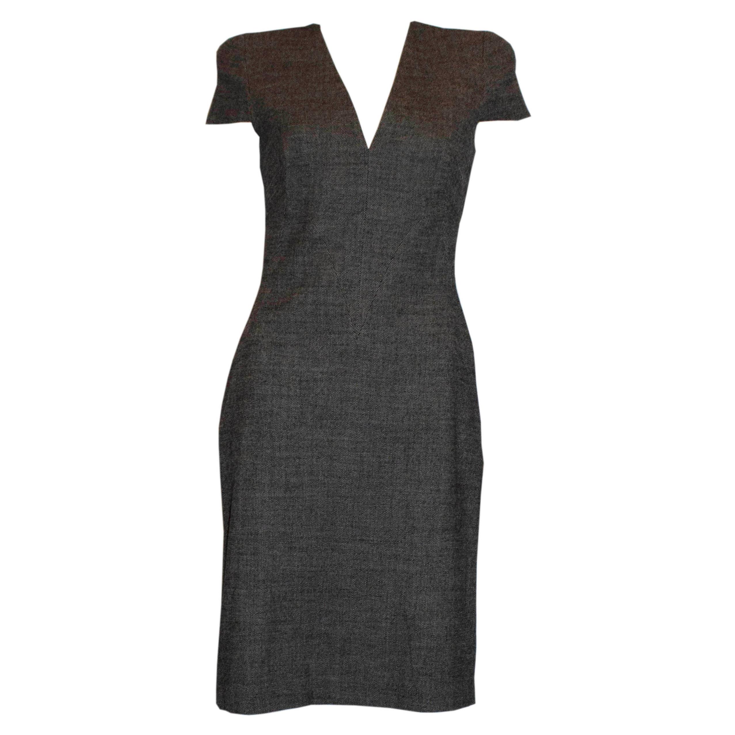 Alexander McQueen Birdseye Wool Day Dress