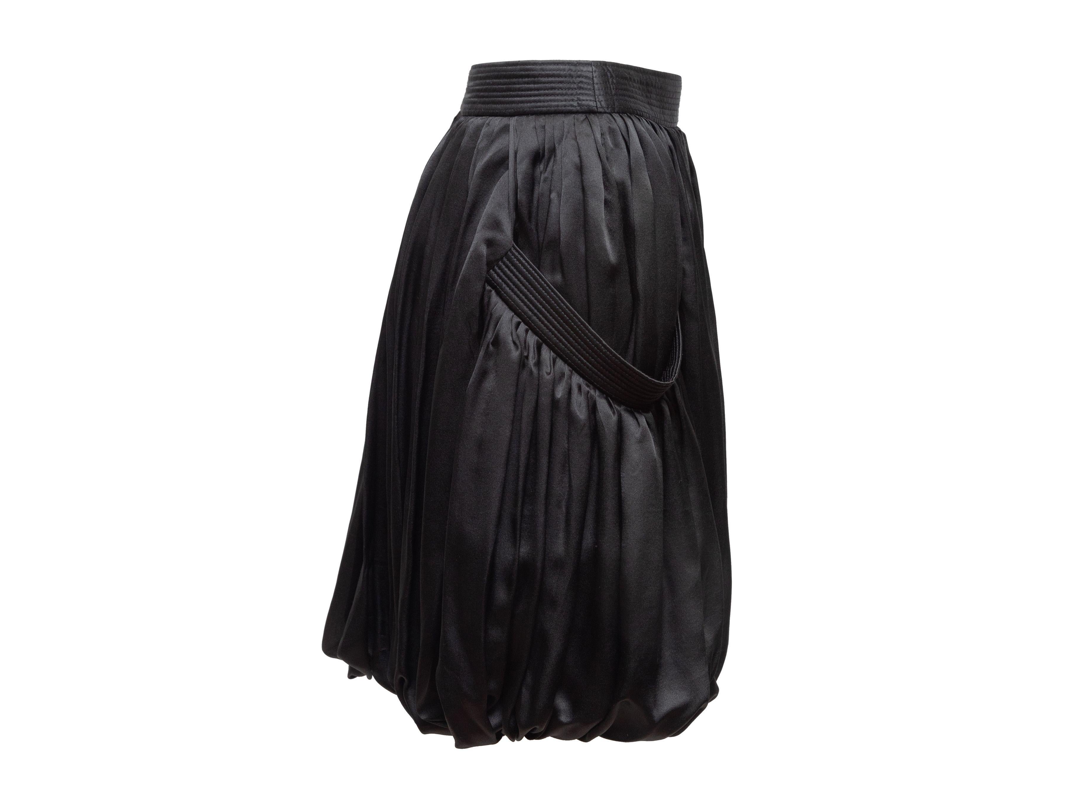 Alexander McQueen Black 2007 Silk Bubble Hem Skirt 1