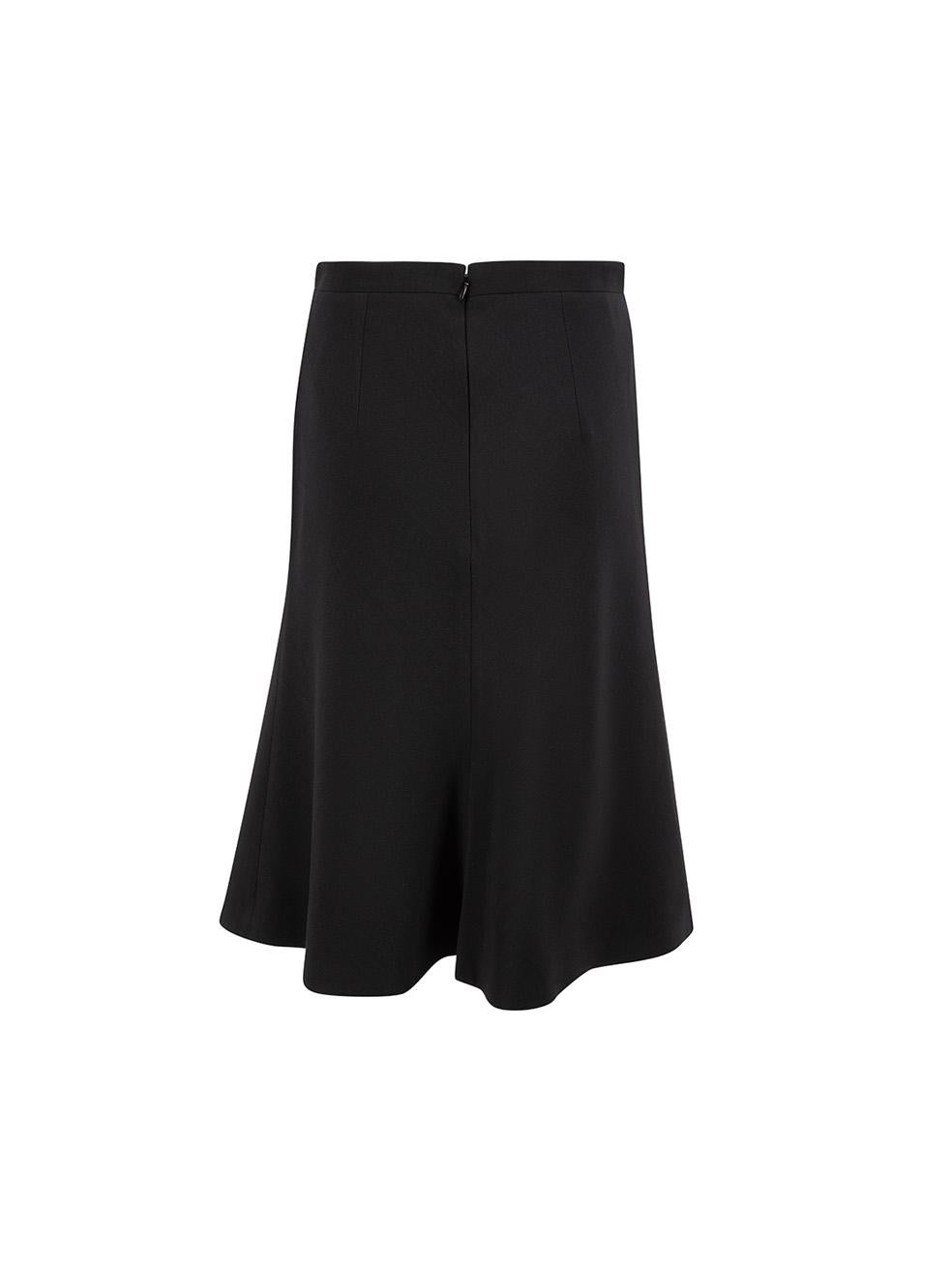 Alexander McQueen Black A-line Knee Length Skirt Size M In Excellent Condition In London, GB