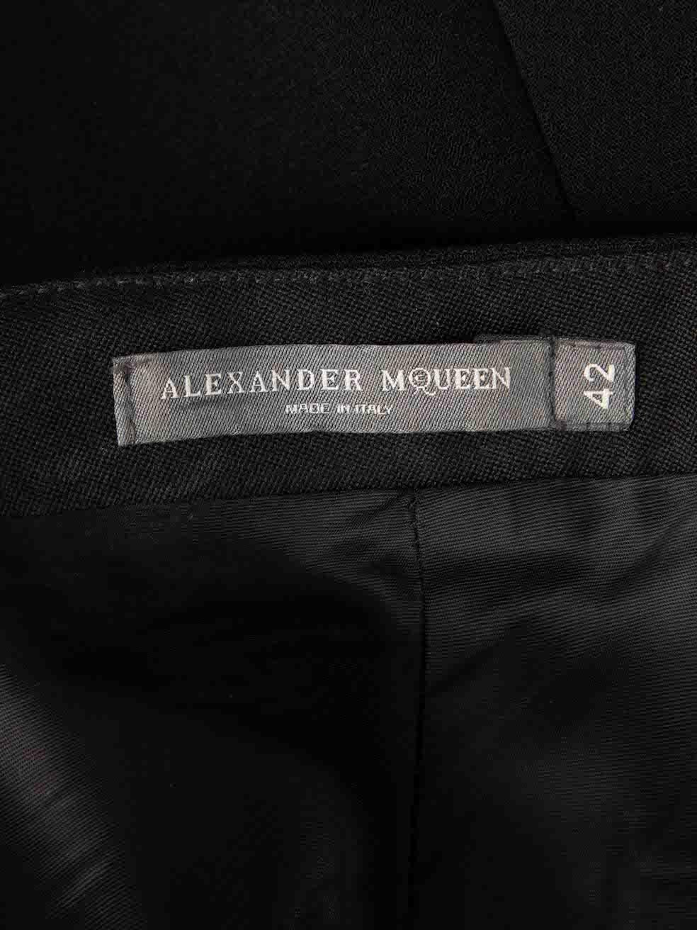 Women's Alexander McQueen Black A-line Knee Length Skirt Size M