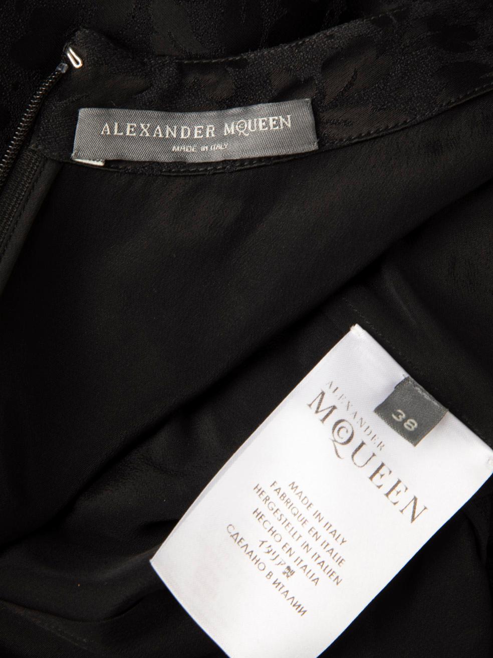 Top noir à motifs abstraits Alexander McQueen Taille XS Pour femmes en vente