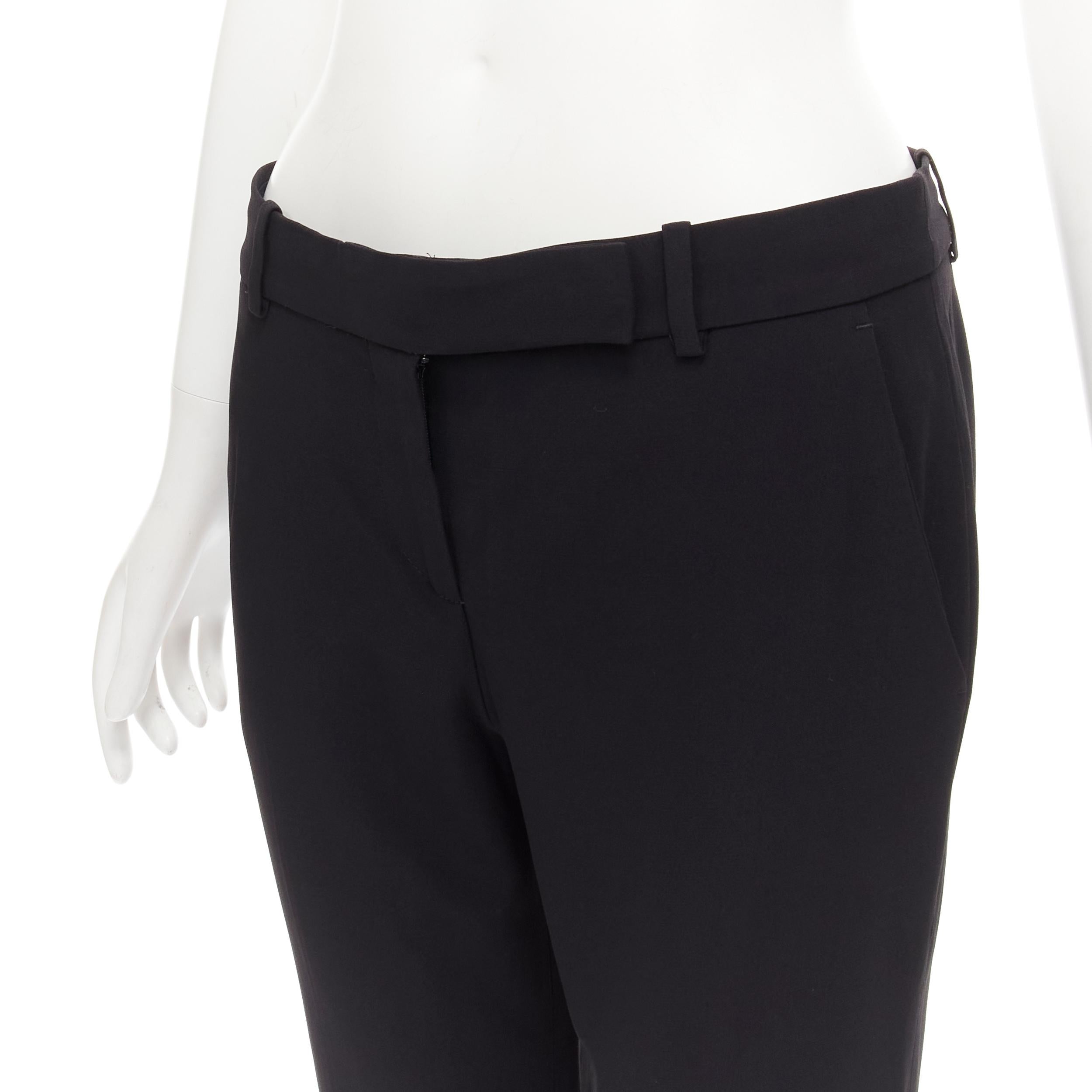 ALEXANDER MCQUEEN black acetate rayon bell flared crop trousers IT40 S
Reference: KEDG/A00110
Brand: Alexander McQueen
Designer: Sarah Burton
Material: Acetate, Rayon
Color: Black
Pattern: Solid
Closure: Zip
Extra Details: 3-pocket.
Made in: