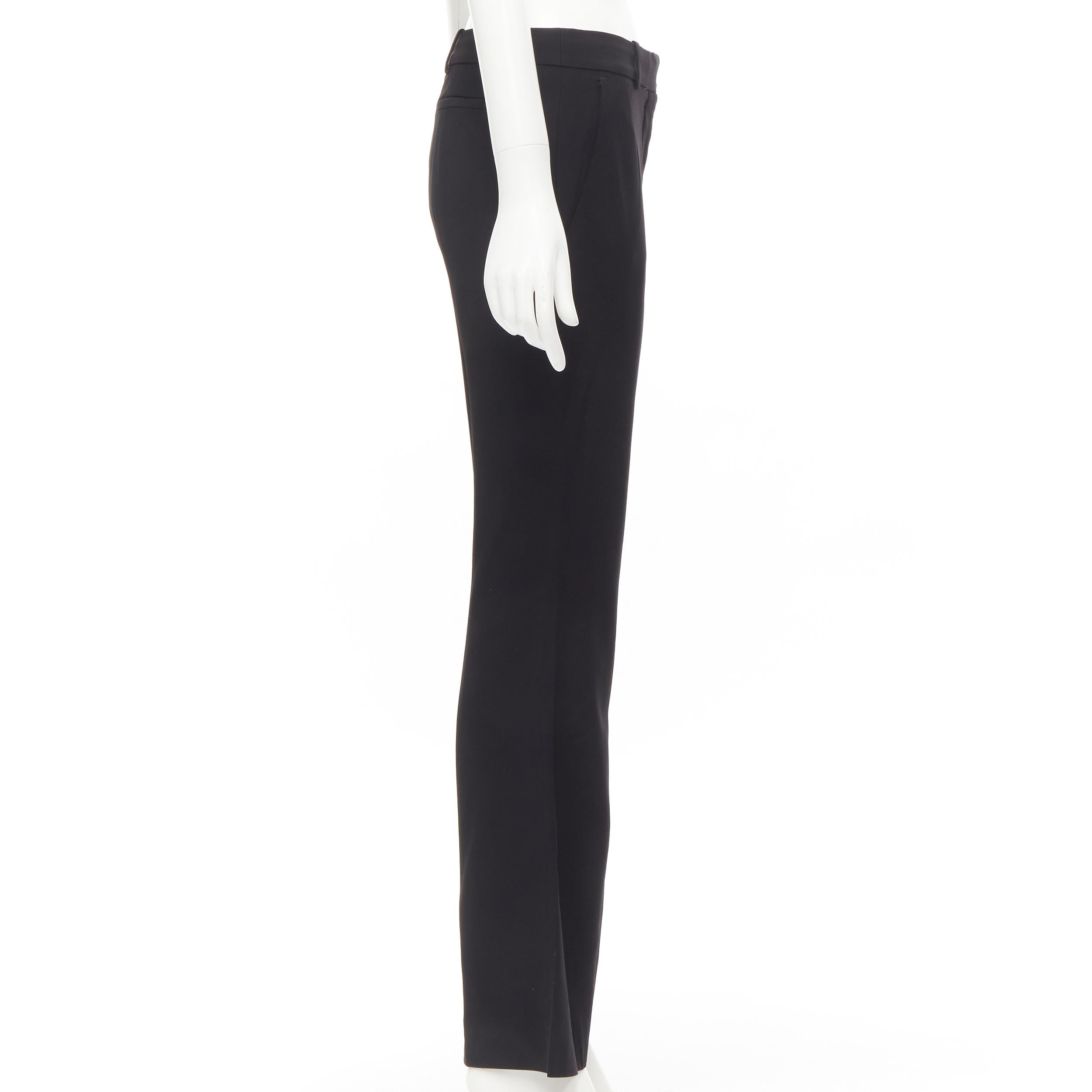 Women's ALEXANDER MCQUEEN black acetate rayon bell flared crop trousers IT40 S For Sale