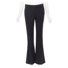 ALEXANDER MCQUEEN Schwarze Hose aus Acetat-Viskose mit ausgestellter Glocke IT40 S