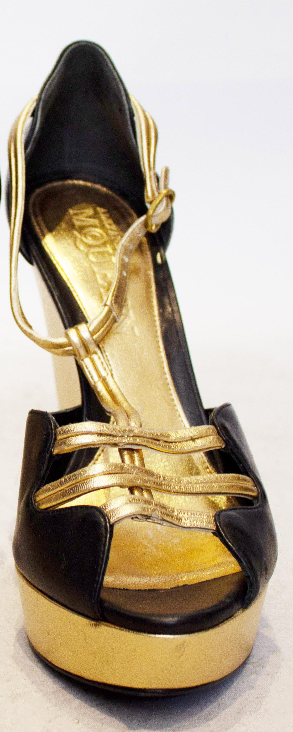 alexander mcqueen shoes black and gold