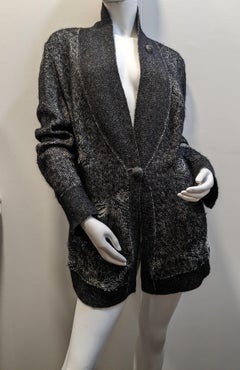 Alexander McQueen Black and light black  Wool Jacket /Sweater