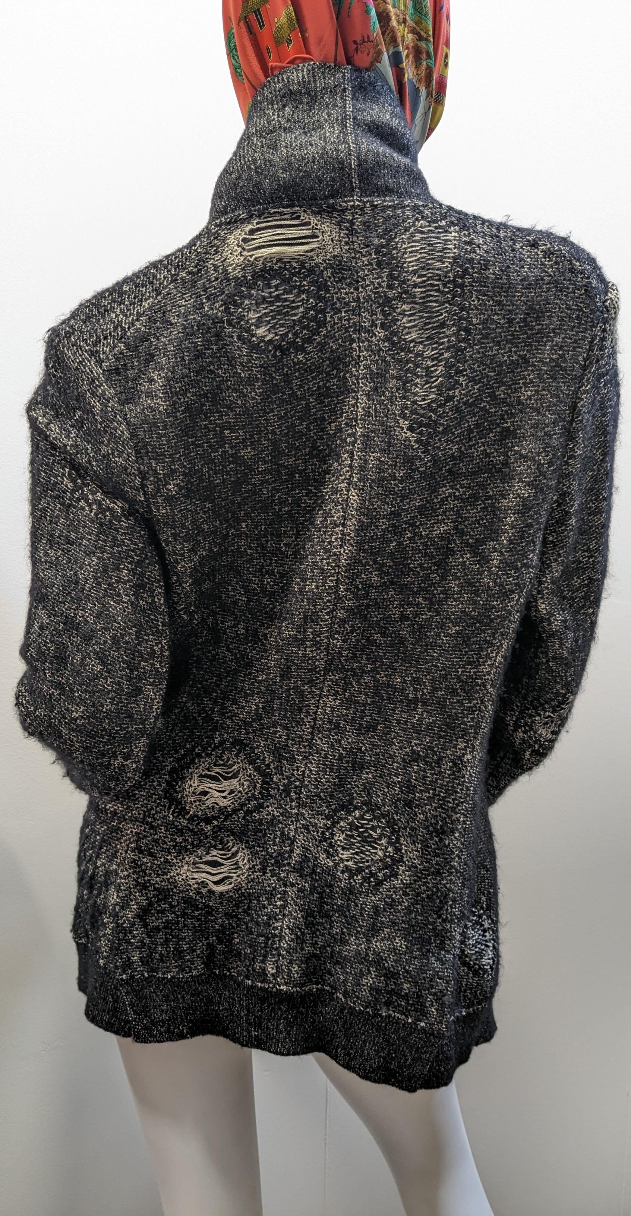  Alexander McQueen Black and light black  Wool Jacket /Sweater  1