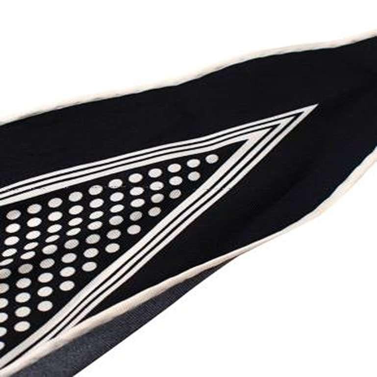 Men's Alexander McQueen black and white polka dot neck tie For Sale