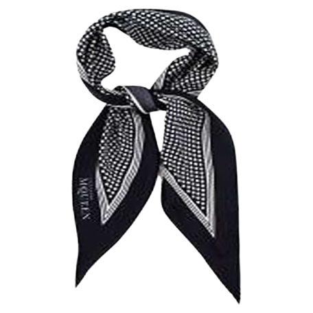 Alexander McQueen black and white polka dot neck tie For Sale