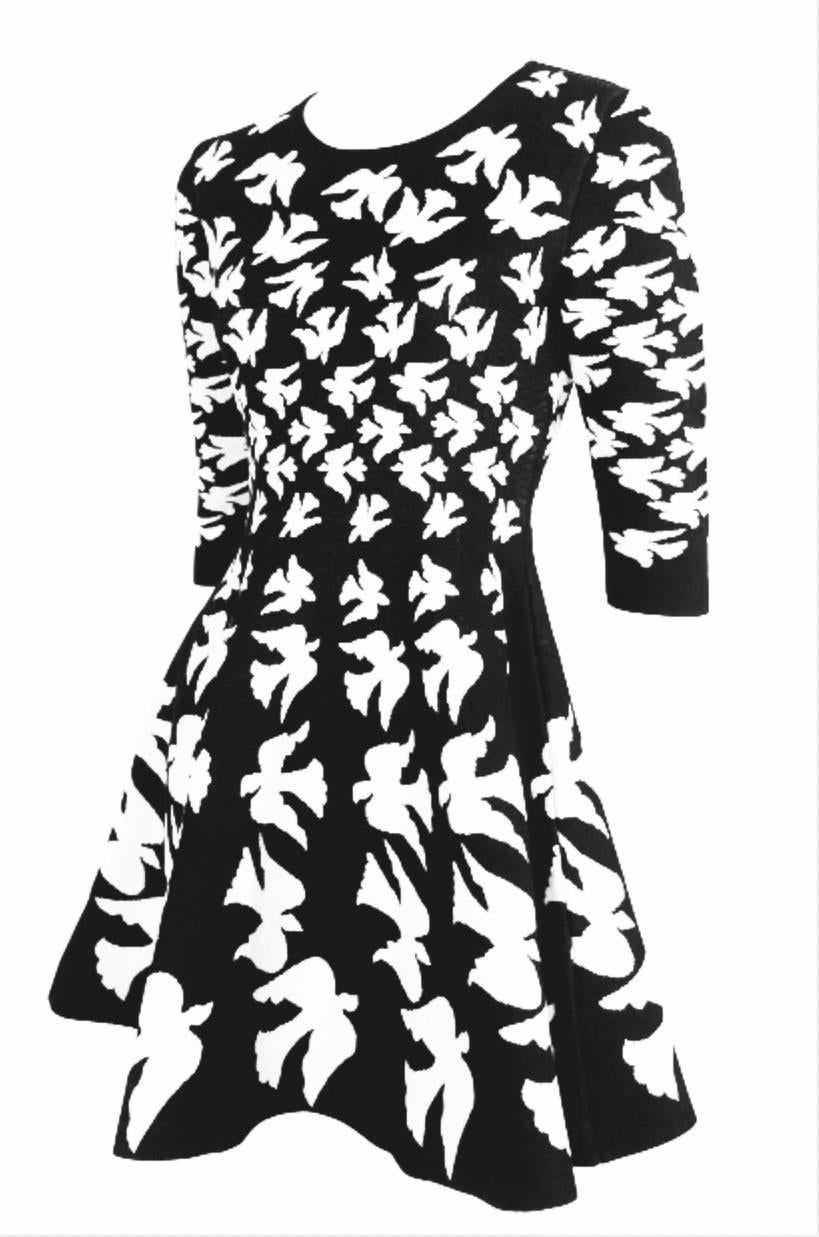 alexander mcqueen swallow dress