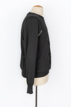 Alexander McQueen Black Blended Cotton and Silk Men Sweater