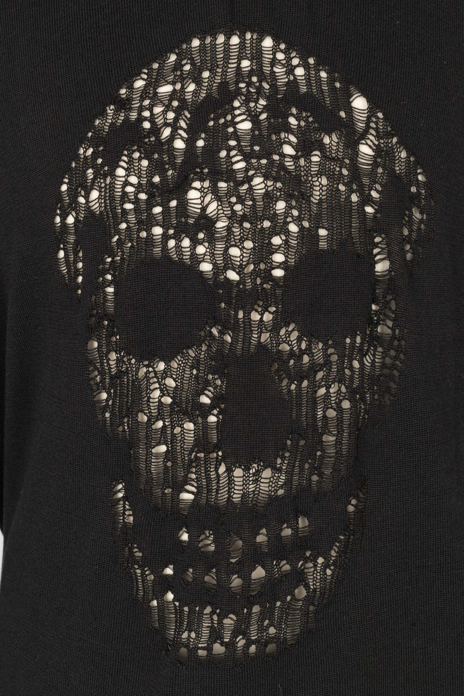 Alexander McQueen Black Blended Cotton and Silk Men Sweater For Sale 1