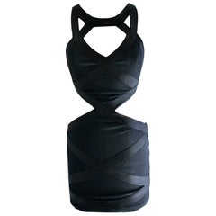 Alexander McQueen Black Bodycom Bandage Dress