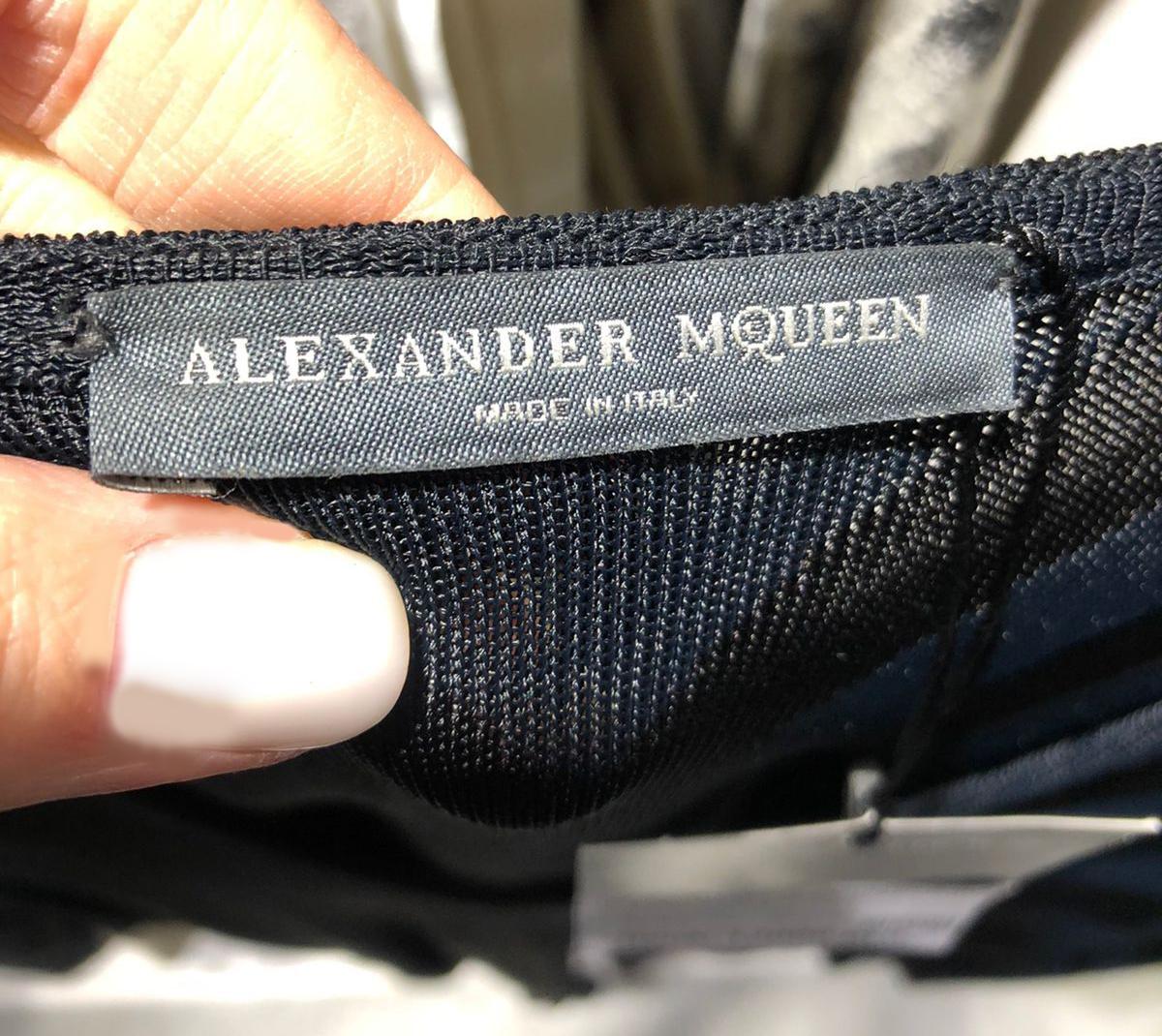 Women's ALEXANDER McQueen BLACK BODYCON DRESS size S