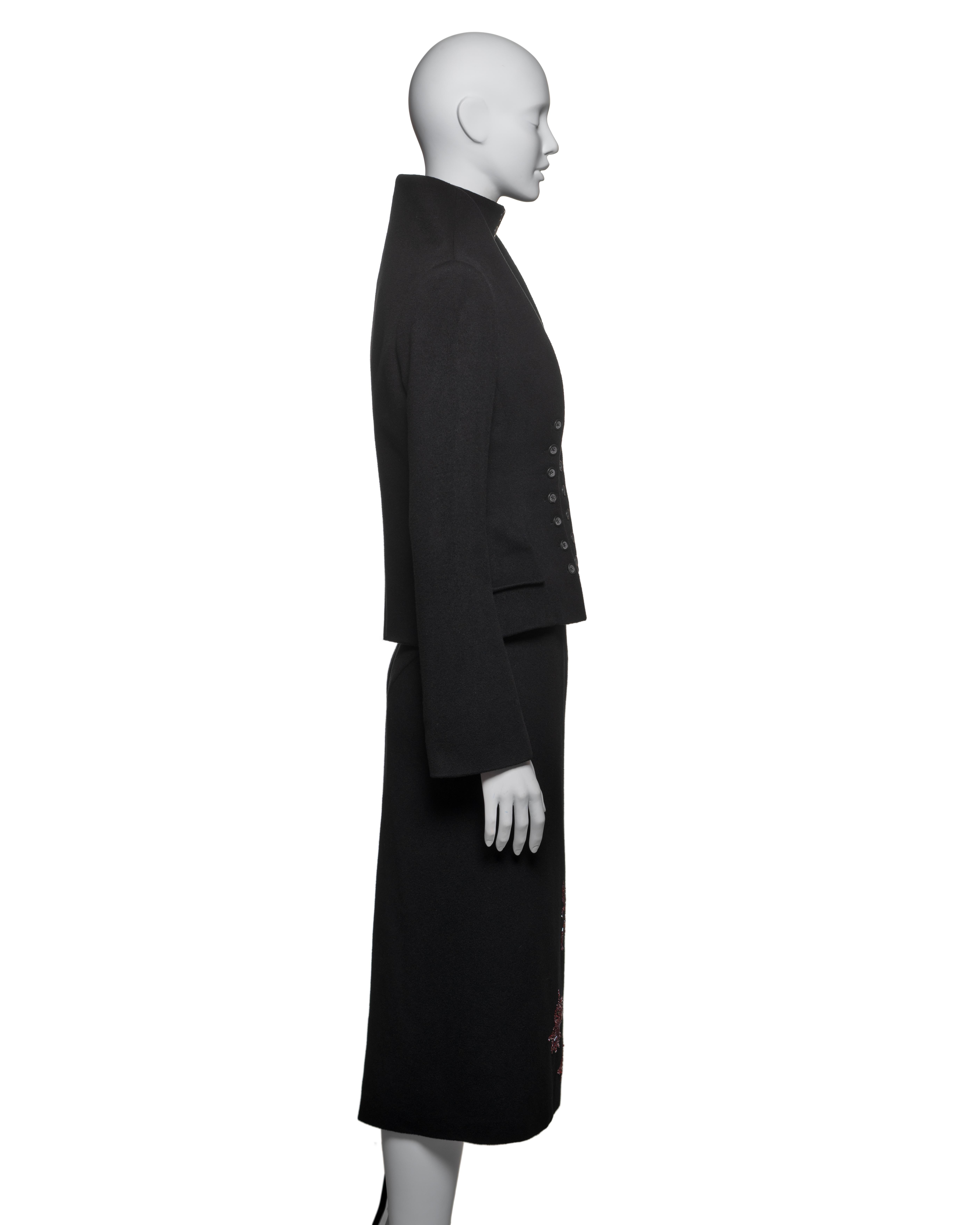 Alexander McQueen Black Cashmere 'Joan' Suit, FW 1998 For Sale 8