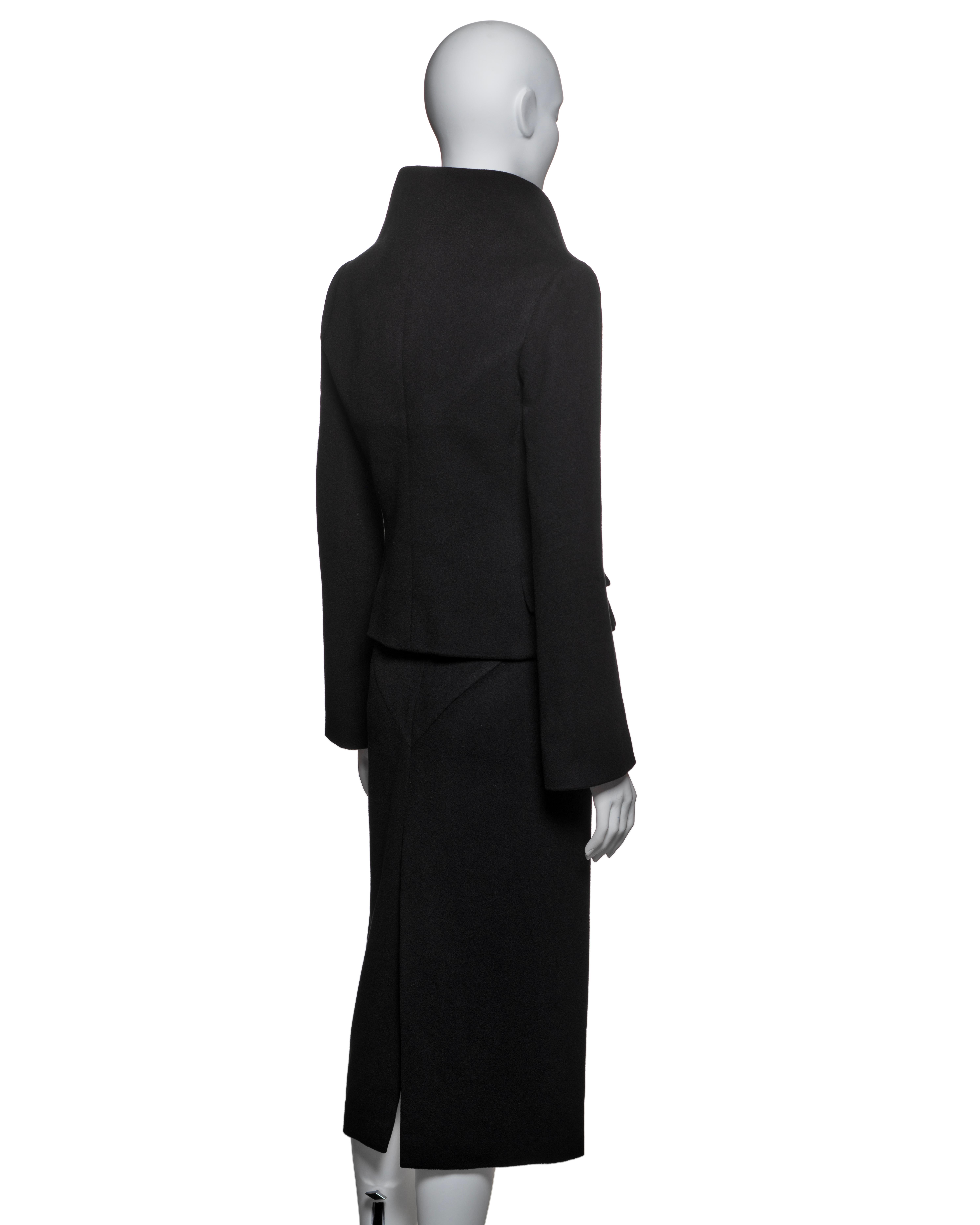 Alexander McQueen Black Cashmere 'Joan' Suit, FW 1998 For Sale 9