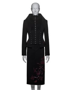 Alexander McQueen Black Cashmere 'Joan' Suit, FW 1998